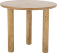 Beige rubber wood coffee table
