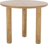 Beige rubber wood coffee table