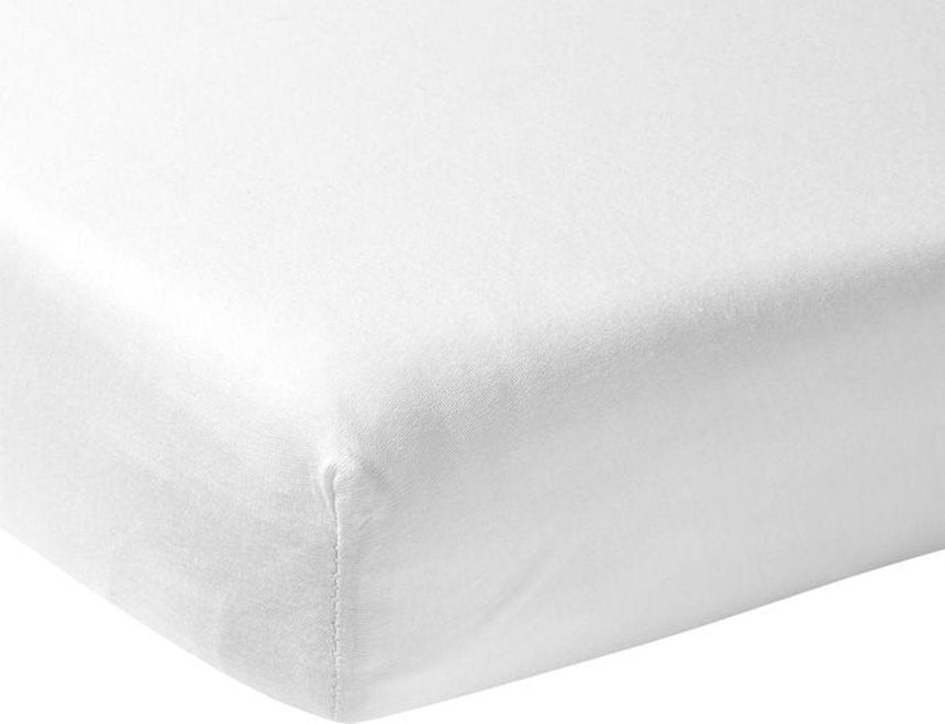 Meyco baby uni fitted sheet crib - white - 60x120cm