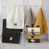 Halloween Embroidered Waffle Towels, 4 Pack