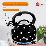 Whistling Stovetop Kettle, 2.5 l, Black with White Dots