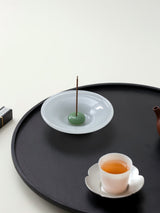 Still Pond Incense Stick Holder Burner with Ash Catcher, Zen Accent Decor for Hygge Living