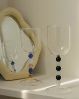 Set of 2 Pcs Gemstone Bordeaux Wine Glasses Set ( $24.9 each ) - Goblets for Red or White Wine