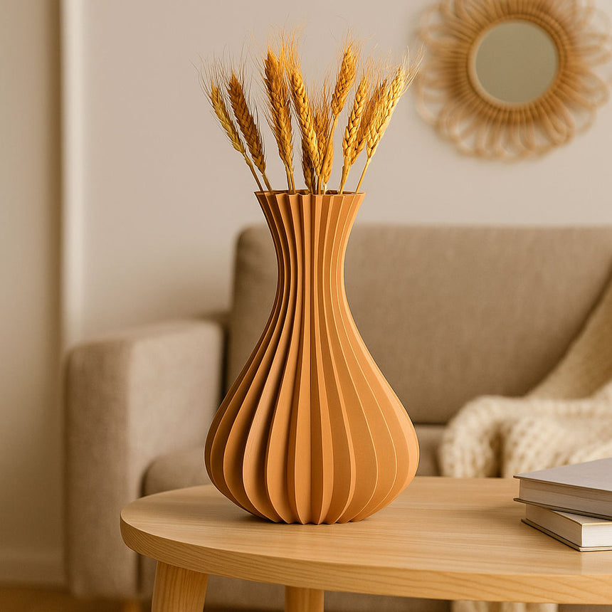 Muai vase in plant-based composite, 25 x 15 cm