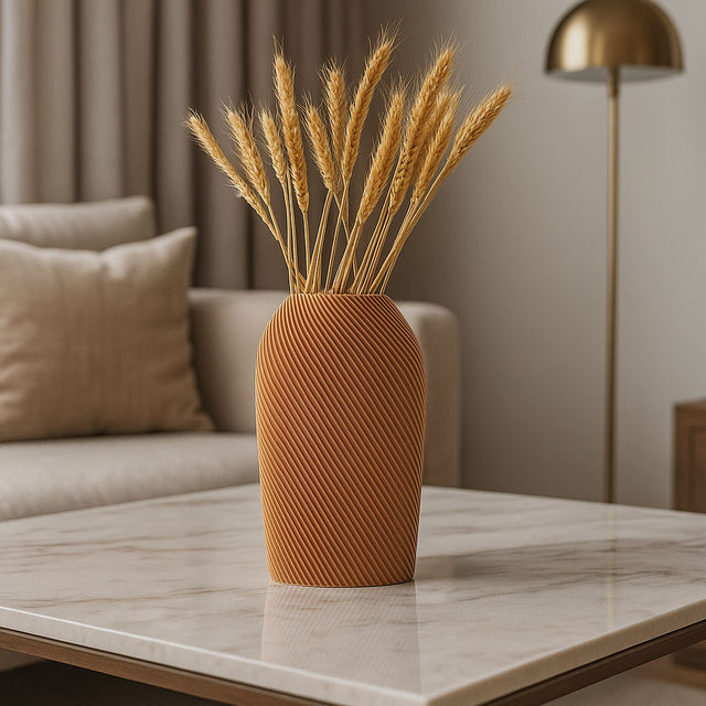 Laurea vase in plant-based composite, 25 x 14 cm