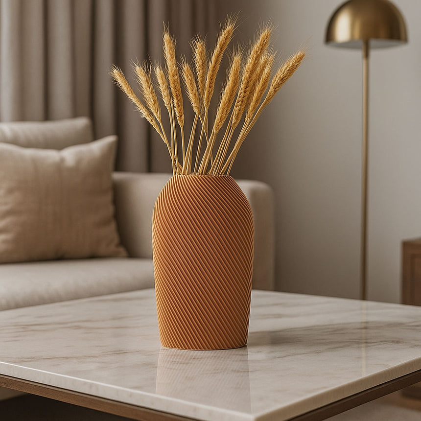 Laurea vase in plant-based composite, 25 x 14 cm