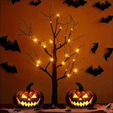 Black Birch Tree Light, 24 LEDs, 61 cm