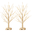 Tabletop birch tree with warm white LED lights