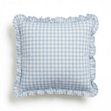 Cushion Cover Ruffled Vichy Check, Handmade