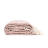 Haze Fringed Throw, 130 x 170 cm, Pink