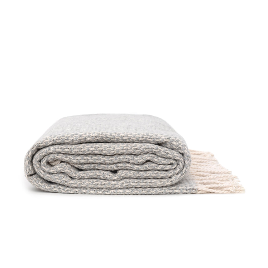 Haze Fringed Throw, 130 x 170 cm, Grey