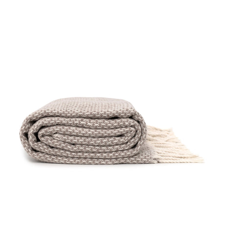 Haze Fringed Throw, 130 x 170 cm, Brown