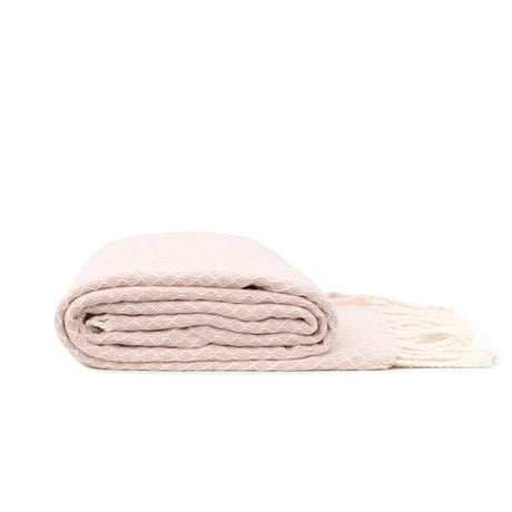 Coast Fringed Throw, 130 x 170 cm, Pink