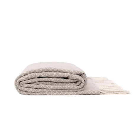 Coast Fringed Throw, 130 x 170 cm, Beige