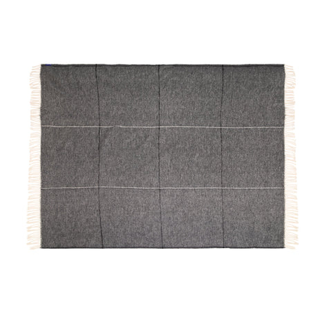 Marsh Fringed Throw, 130 x 170 cm, Dark Grey