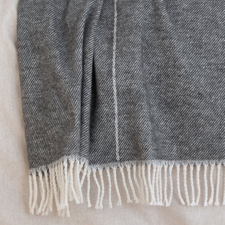 Marsh Fringed Throw, 130 x 170 cm, Dark Grey