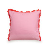 Happy Stripes Ruffled Cotton Cushion Cover, 50 x 50 cm