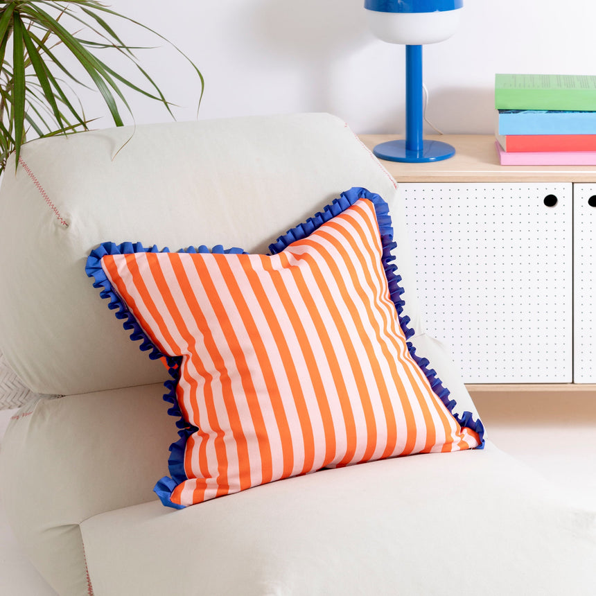 Bloom Play Ruffled Cotton Cushion Cover, 50 x 50 cm