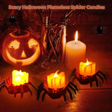 Spider Flameless Tea Lights, 12 Pack