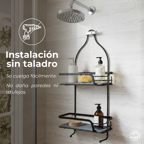 Mafi Home Double Shower Organiser with Diatomite Base