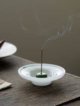 Still Pond Incense Stick Holder Burner with Ash Catcher, Zen Accent Decor for Hygge Living