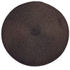 Set of 4 Tabletop Collection Indoor/Outdoor Brown Round Placemat 15" Dia