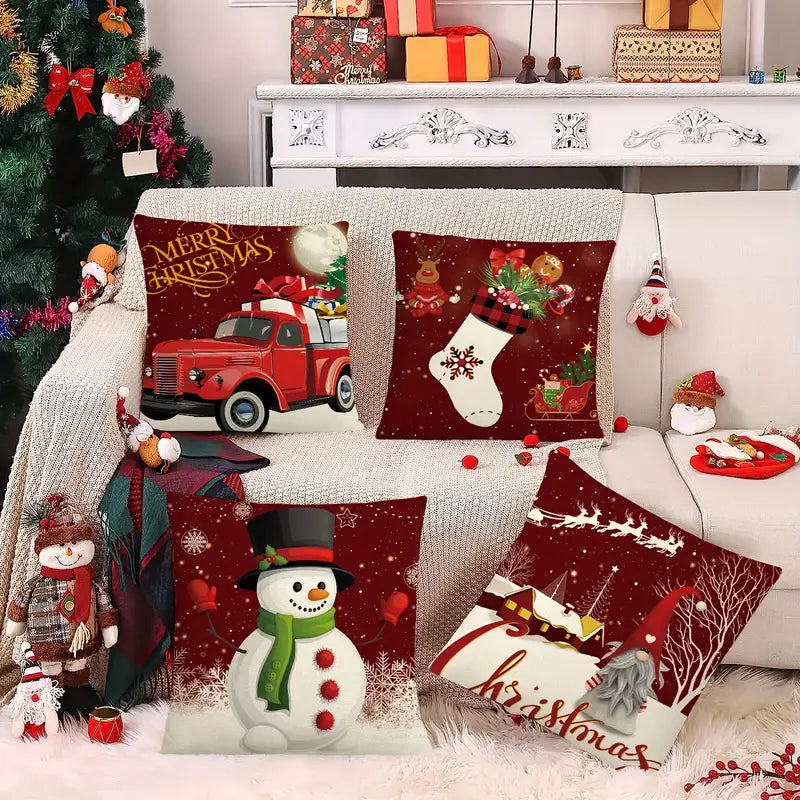 Christmas Cushion Covers, Set of 6