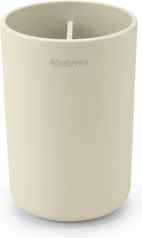 Toothbrush holder in soft beige with a removable inner insert