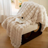 Reversible Plush Throw, 100 x 160 cm, White