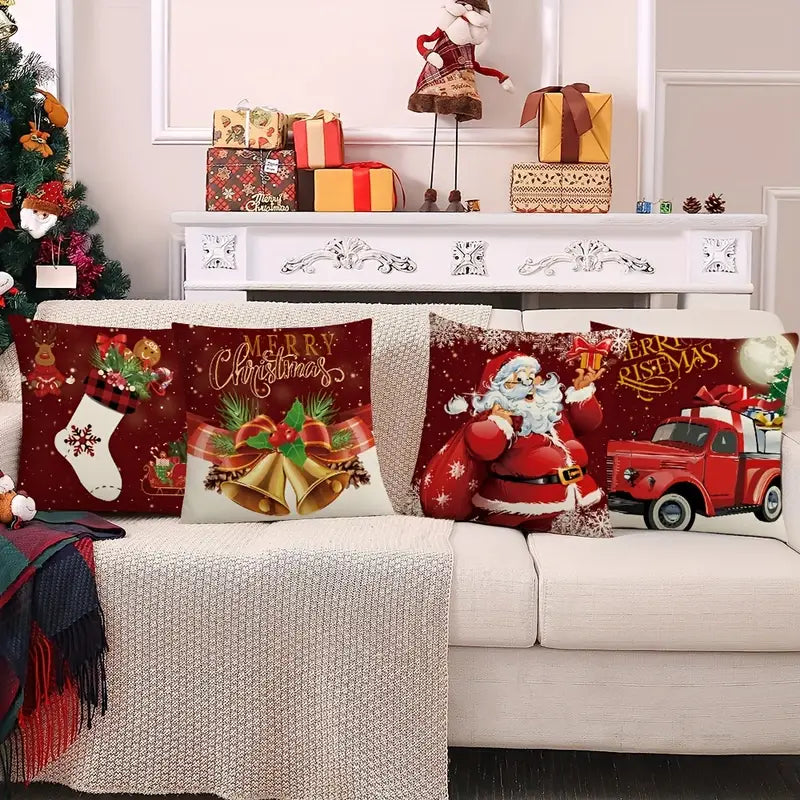 Christmas Cushion Covers, Set of 6