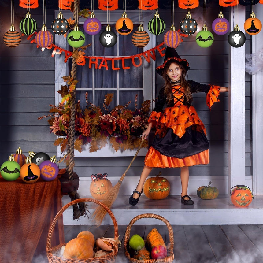 Halloween Bauble Set, 24 Pieces