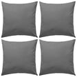Gray outdoor cushions, set of four