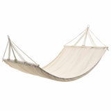 Cream hammock with metal hanging loops