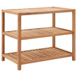 3-tier solid walnut bathroom shelf