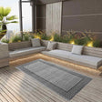 Arakil rectangular outdoor rug in grey, 120 by 180 cm