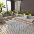 Arakil rectangular outdoor rug in grey, 160 by 230 cm