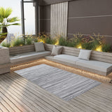 Arakil rectangular outdoor rug in grey, 160 by 230 cm
