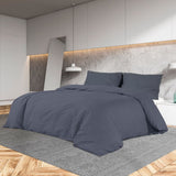 Vidaxl duvet cover set 140x200 cm cotton anthracite-colored