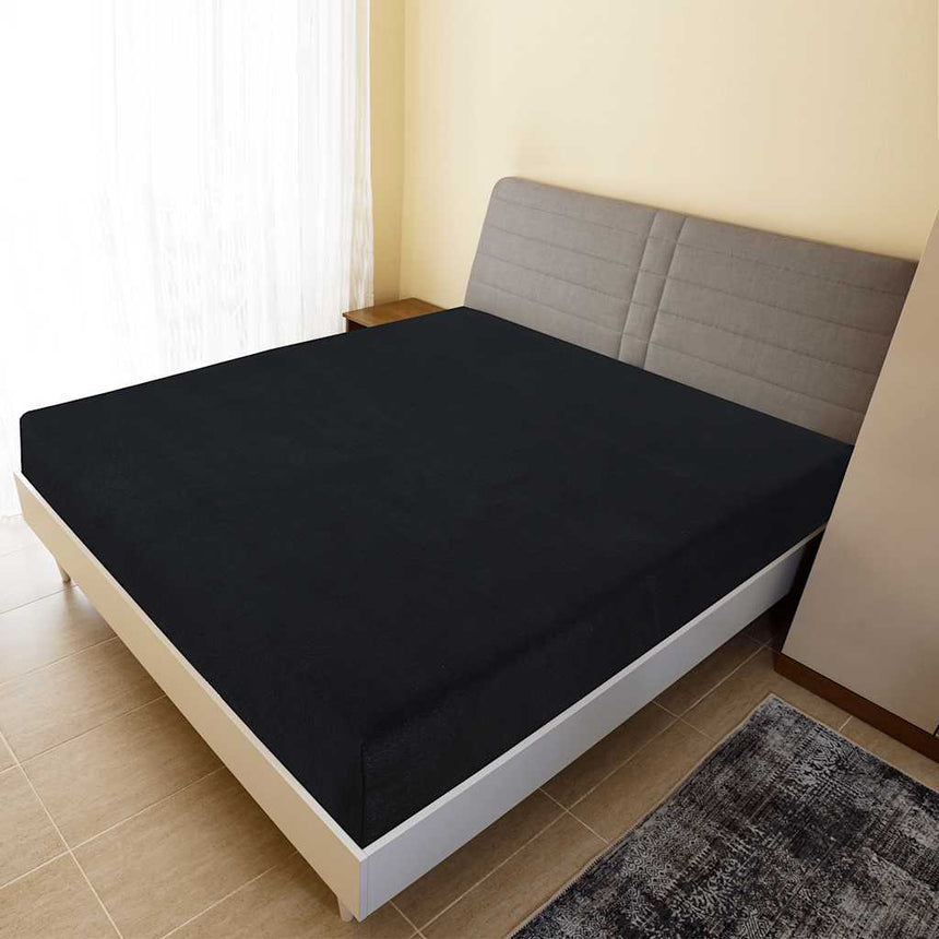 Vidaxl Fitted Sheets 2 pcs Jersey 180x200 cm Cotton Black