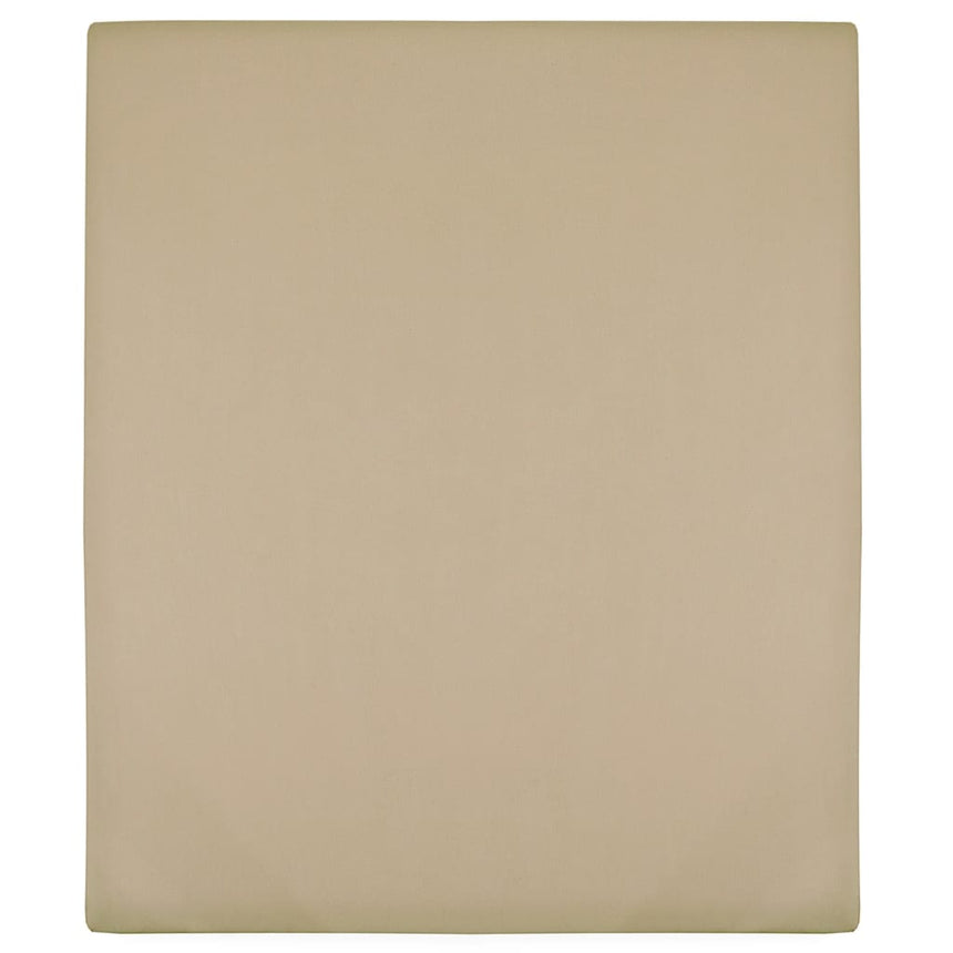 Taupe cotton jersey fitted sheet