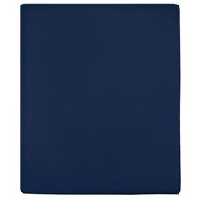 Navy blue cotton jersey fitted sheet