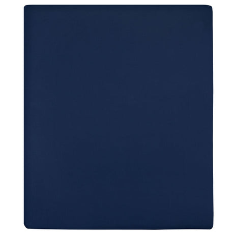 Navy blue cotton jersey fitted sheet