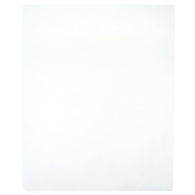 White cotton jersey fitted sheets, set of two