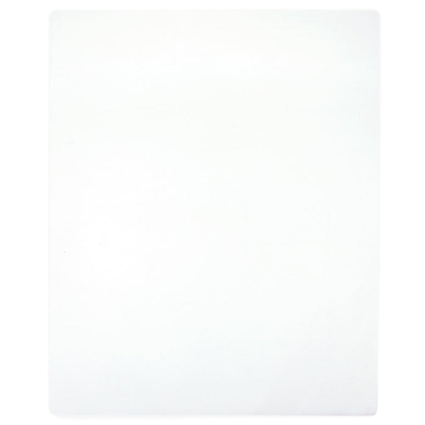 White cotton jersey fitted sheets, set of two