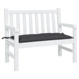 Black Oxford fabric garden bench cushion