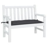 Black Oxford fabric garden bench cushion