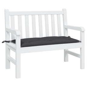 Black Oxford fabric garden bench cushion