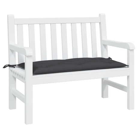 Black Oxford fabric garden bench cushion