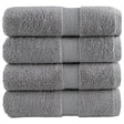 Gray cotton washcloths, set of four