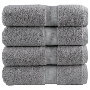 Gray cotton washcloths, set of four